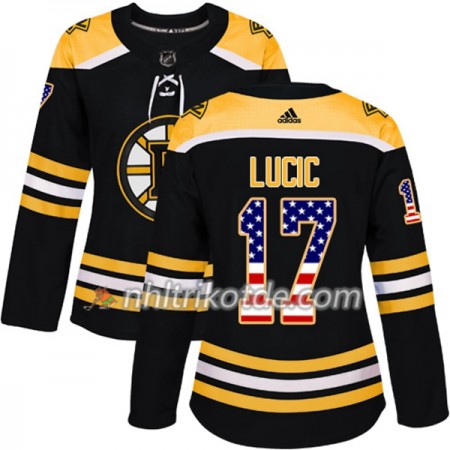 Boston Bruins Trikot Milan Lucic 17 Adidas 2017-2018 Schwarz USA Flag Fashion Authentic - Dame Boston Bruins Trikot Milan Lucic 17 Adidas 2017-2018 Schwarz USA Flag Fashion Authentic - Dame